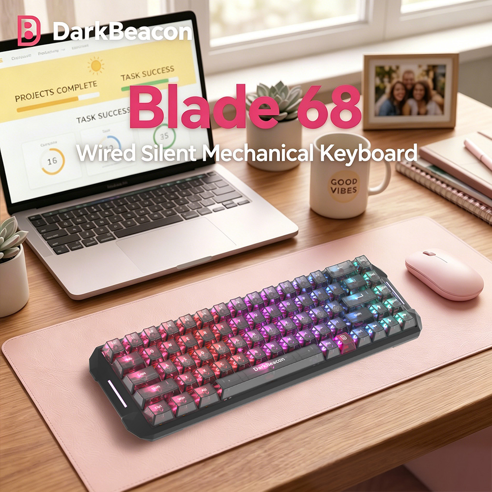 Gaming Keyboard That Is Quiet - Механическая клавиатура DarkBeacon Blade 68, проводная,