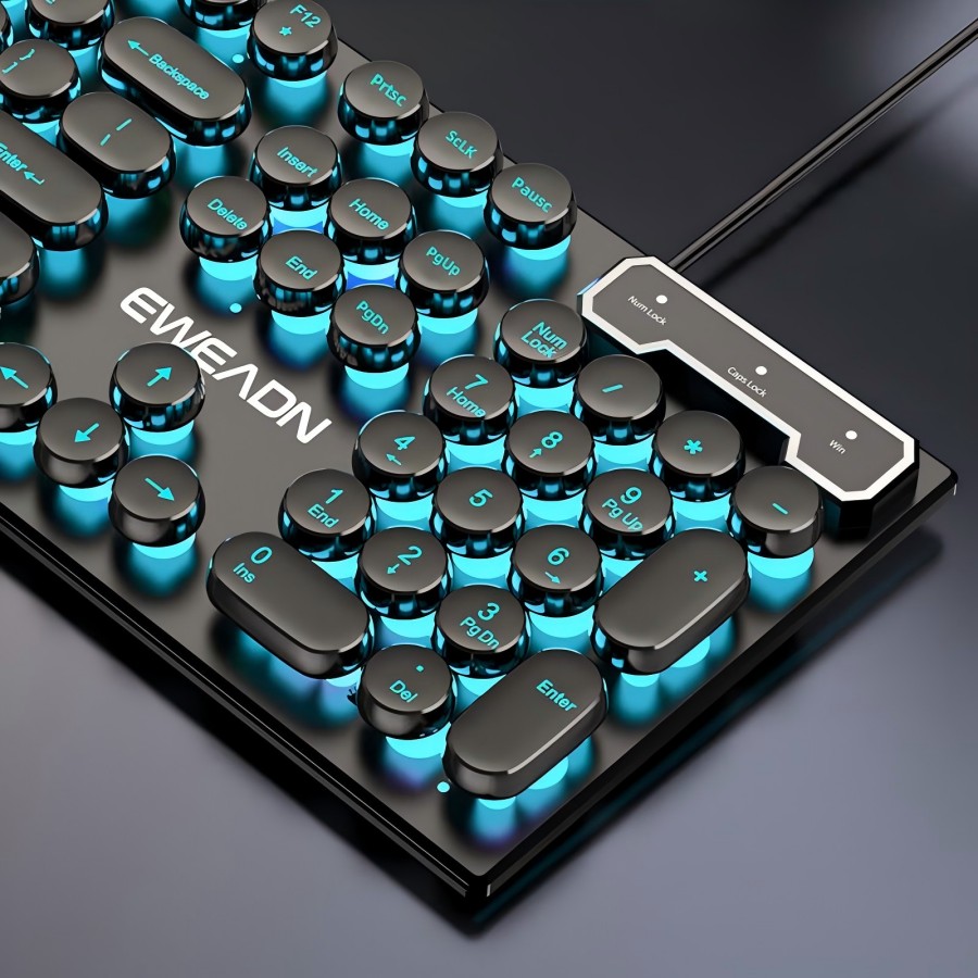 Gaming Keyboard Blue - Игровая клавиатура для пишущей машинки EWEADN,