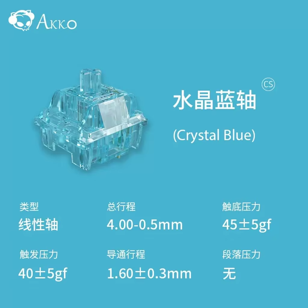 Keyboard Gaming Blue Switch - Переключатель Akko Crystal V3, винно-красный, серебристый,