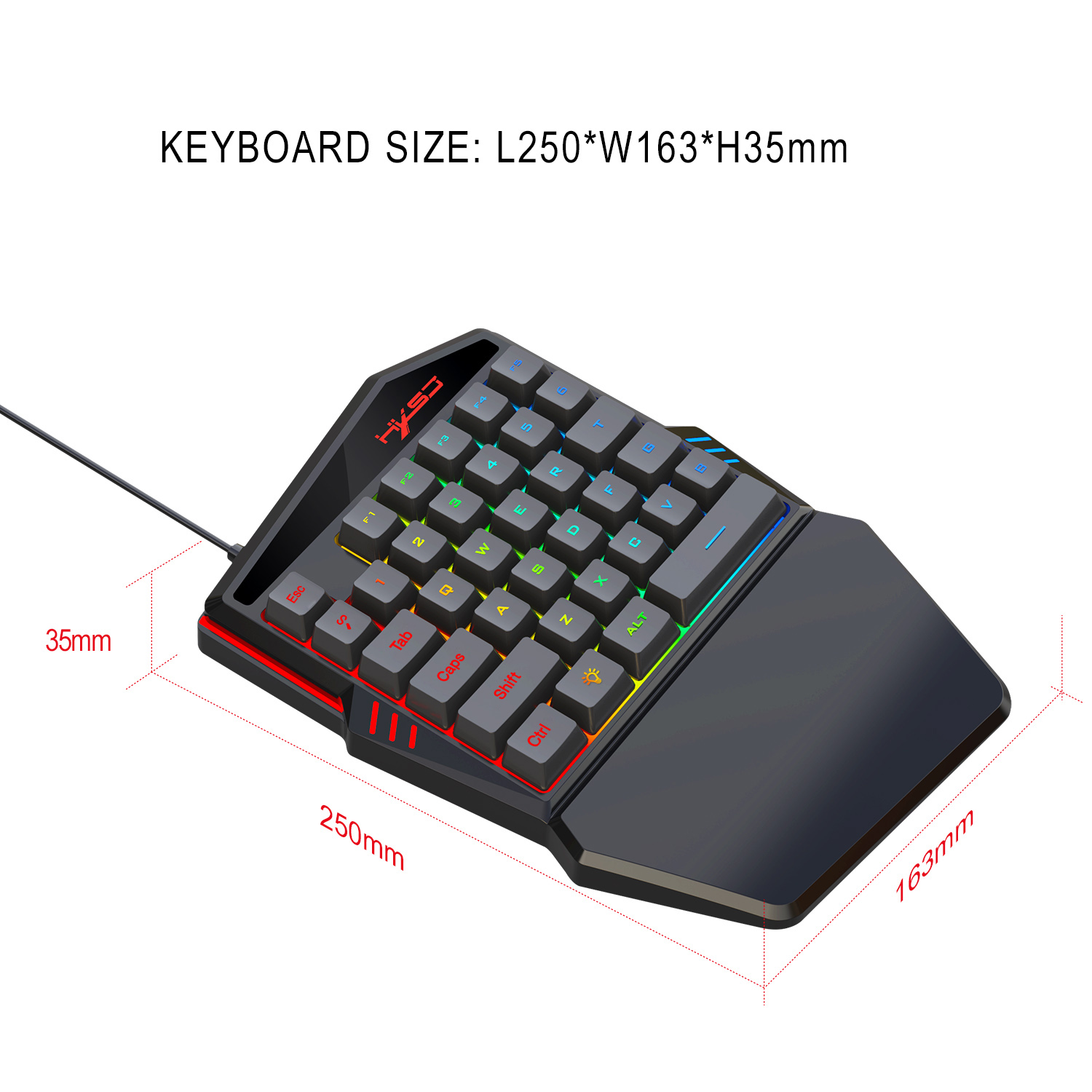 HXSJ V100 V100-2; Большие разм – обзор и цена Gaming Keyboard Half
