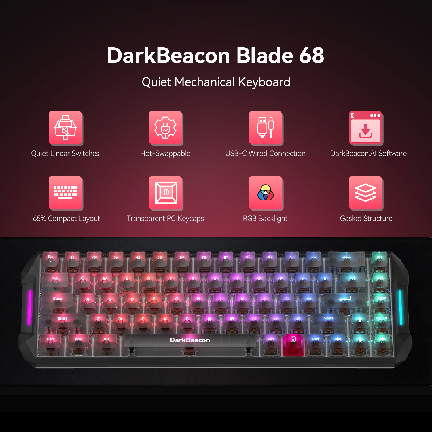 Механическая клавиатура DarkBe – обзор и цена Gaming Keyboard That Is Quiet