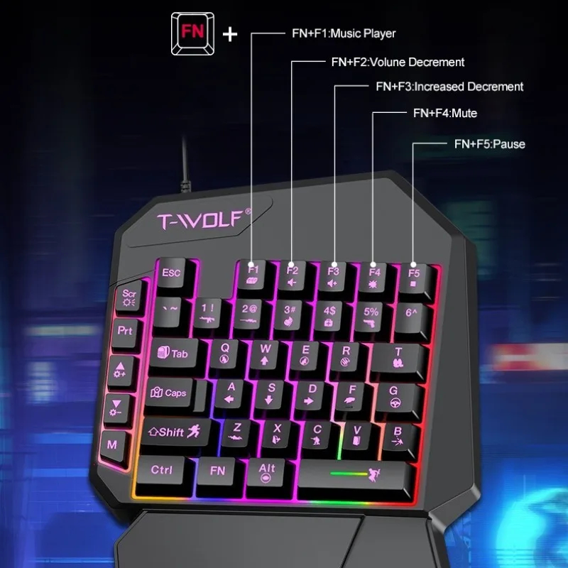Набор 5-в-1: мини-игровая клав – обзор и цена Gaming Keyboard Half