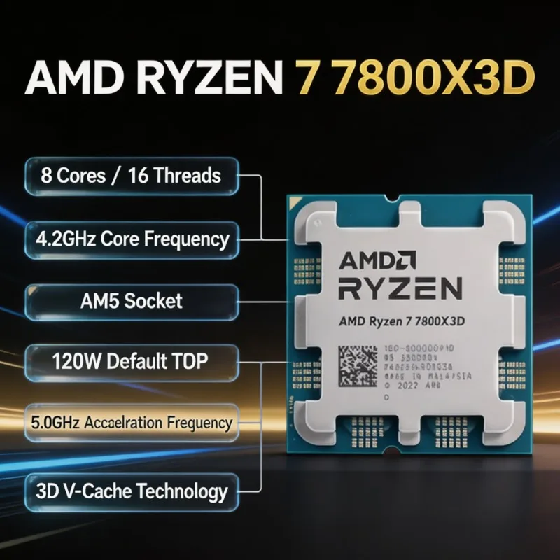 AMD Ryzen 7 7800X3D – процессо – обзор и цена Amd Cpu Ryzen 7