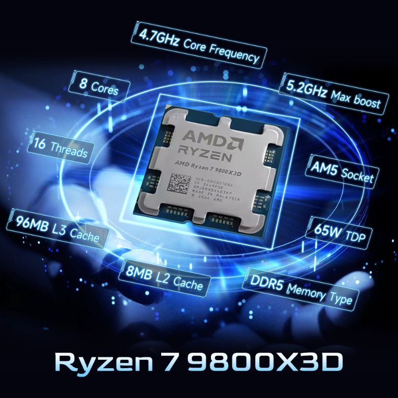 AMD Ryzen 7 9800X3D X3D — игро – обзор и цена Amd Cpu Ryzen 7
