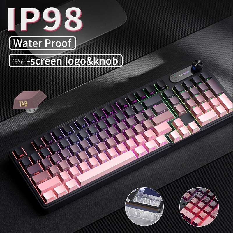 RGB IP98 teclado низкопрофильн – обзор и цена Gaming Keyboard Ip98
